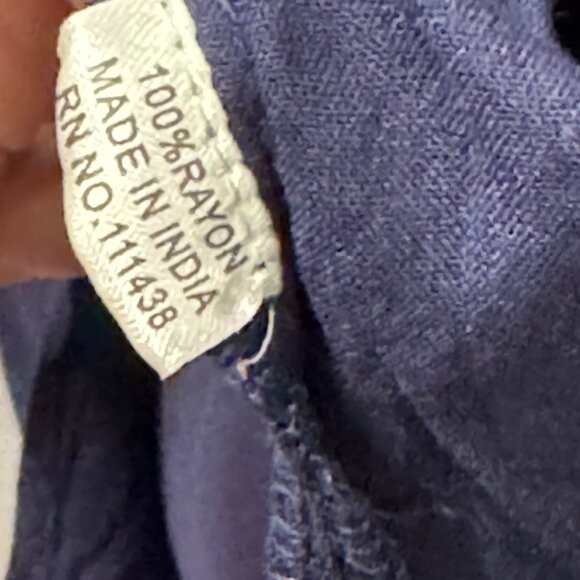 Layogee Womens XL Navy Blue Embellished Kaftan Dress Rayon dress. NWT - Picture 4 of 12